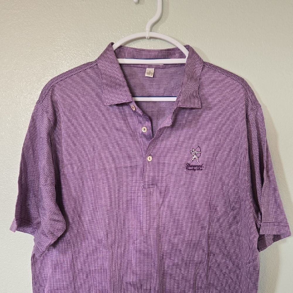 Peter Millar | Purple Cotton Polo Shirt Size Large